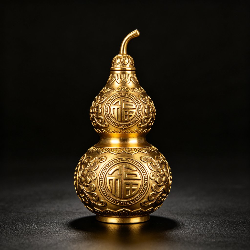 黄铜葫芦摆件 / Brass Gourd