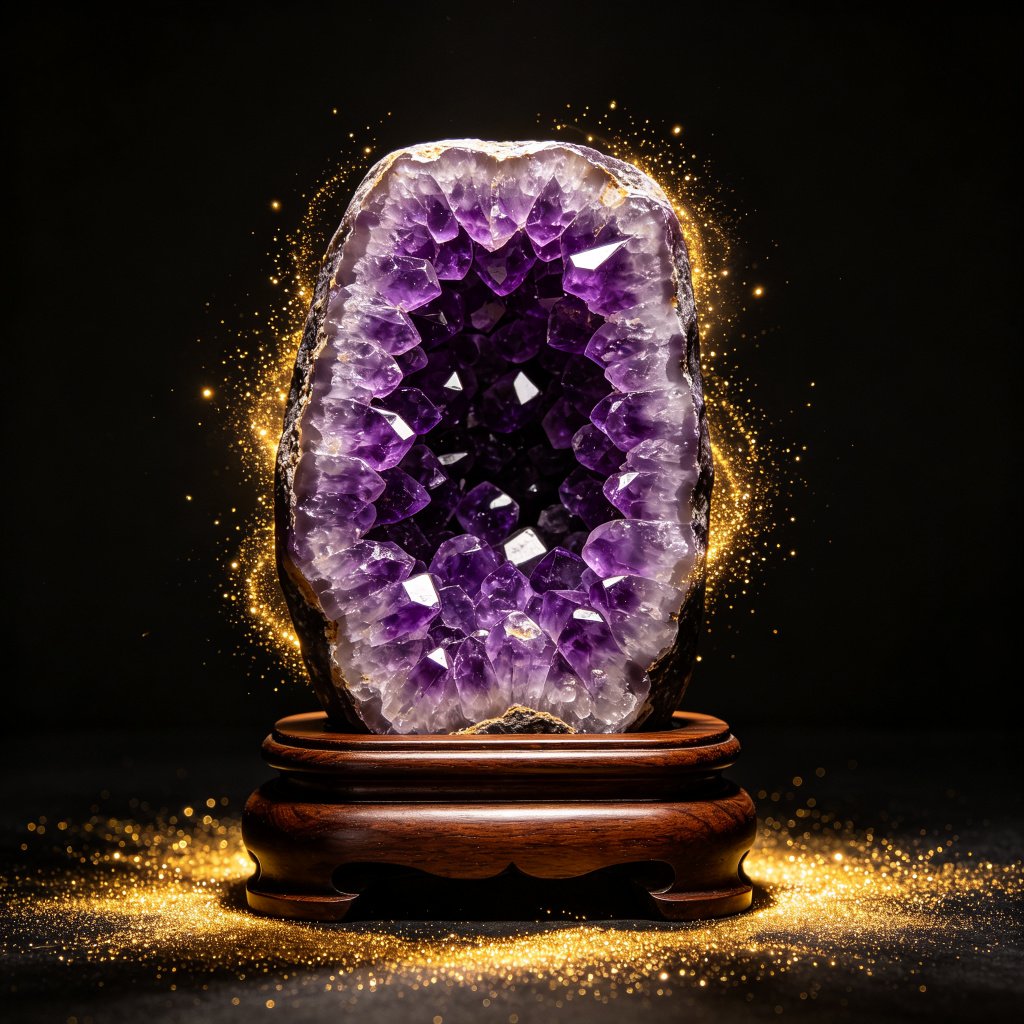 紫晶洞摆件 / Amethyst Geode