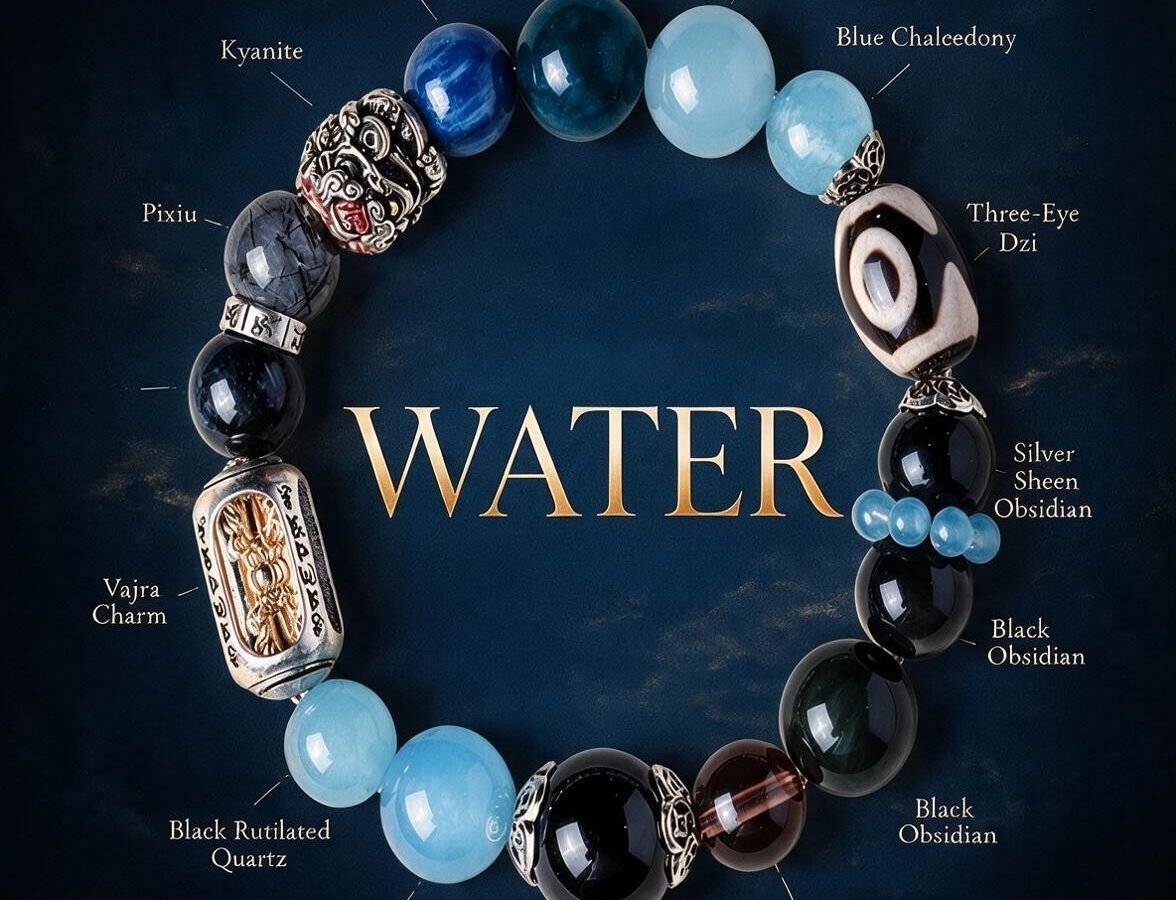 Water · Gentle Stream, Lasting Fortune · Five Elements Natural Water Crystal