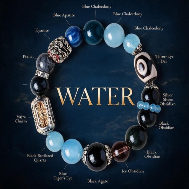 Water · Gentle Stream, Lasting Fortune · Five Elements Natural Water Crystal