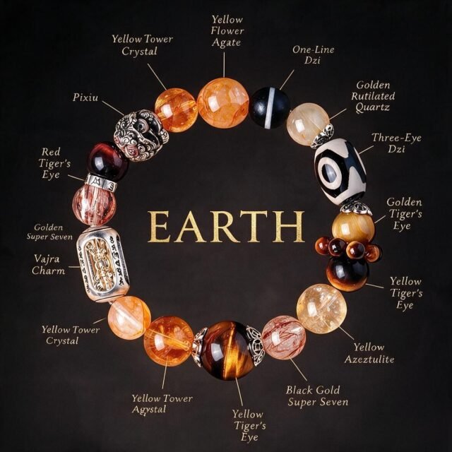 Earth · Stable as Mount Tai · Five Elements Natural Earth Crystal