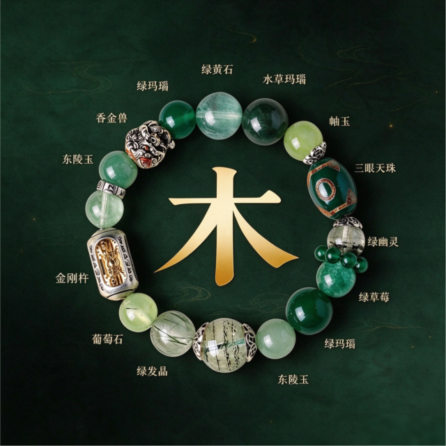 喜木 · 节节高升 · 五行能量天然木系晶石