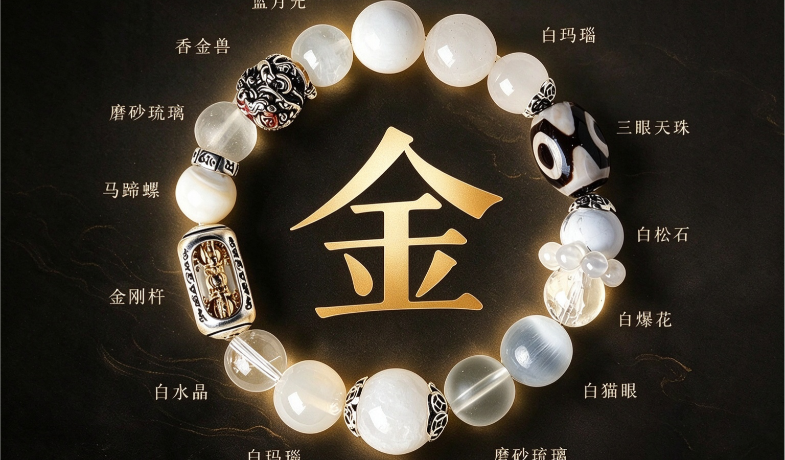 喜金 · 锐气生金 · 五行能量天然金系晶石