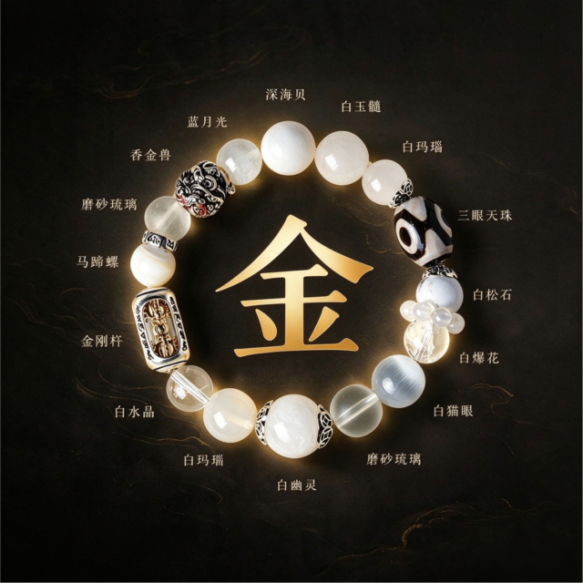 喜金 · 锐气生金 · 五行能量天然金系晶石